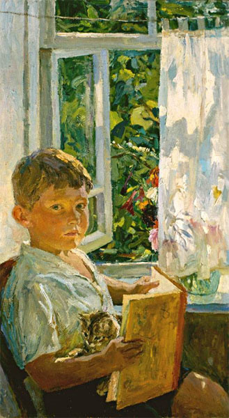 Аркадий Александрович Пластов. У окна (Портрет внука)