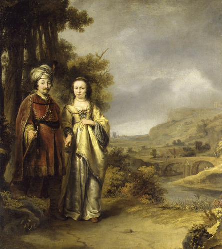 Фердинанд Балтасарс Боль. Пара на фоне пейзажа (Исаак и Ребека)