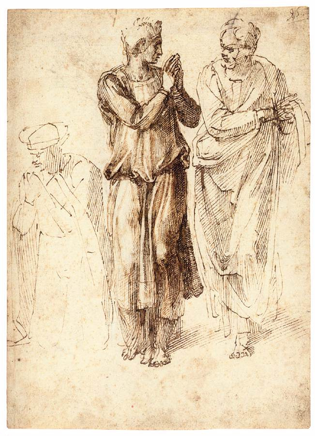 Микеланджело Буонарроти. Этюд с тремя фигурами