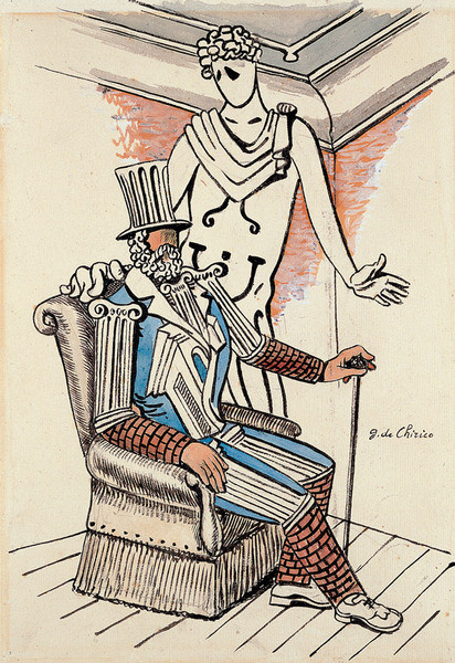 Джорджо де Кирико. Эскиз обложки сувенирной программы Русских балетов 1929 года
