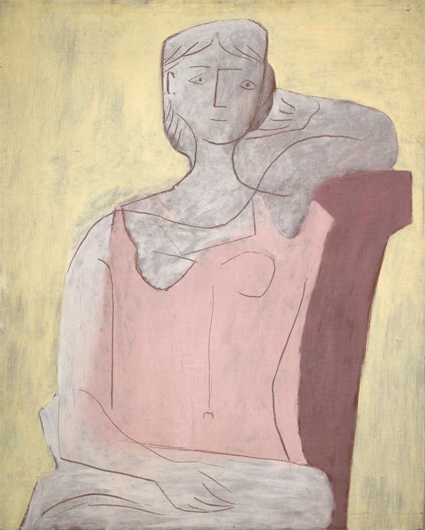 Пабло Пикассо. Женщина в розовом