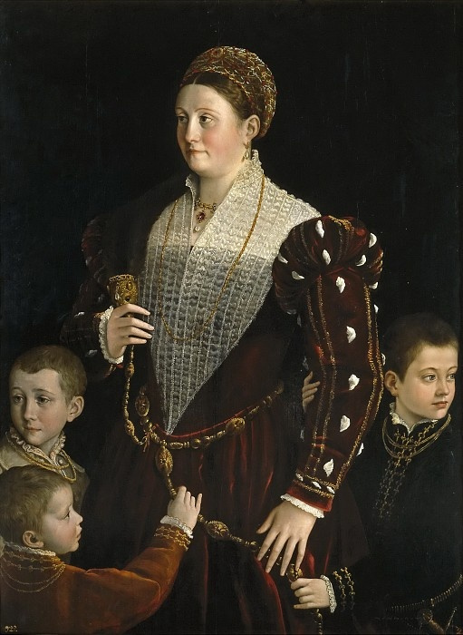 Франческо Пармиджанино. Портрет Камиллы Гонзаго с сыновьями