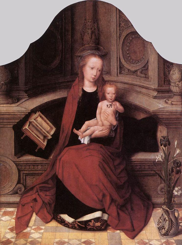 Адриан Изенбрант. Мадонна с младенцем на троне