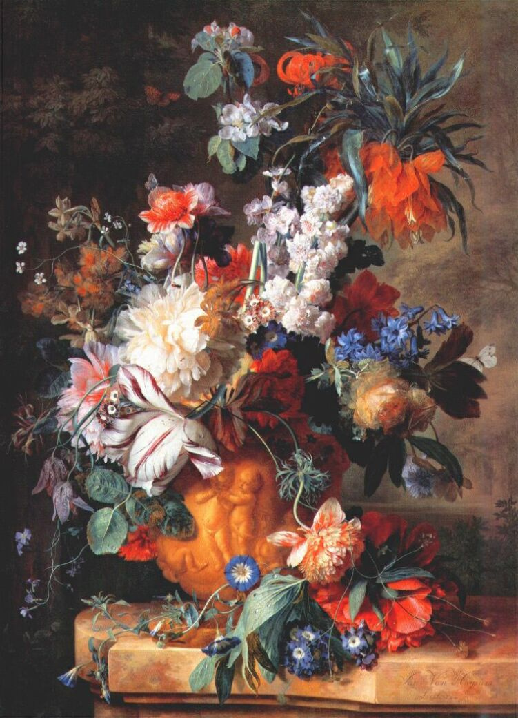 Ян ван Хейсум. Букет цветов в урне