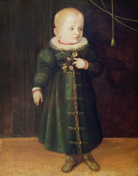 Софонисба Ангвиссола. Портрет ребенка с цветами