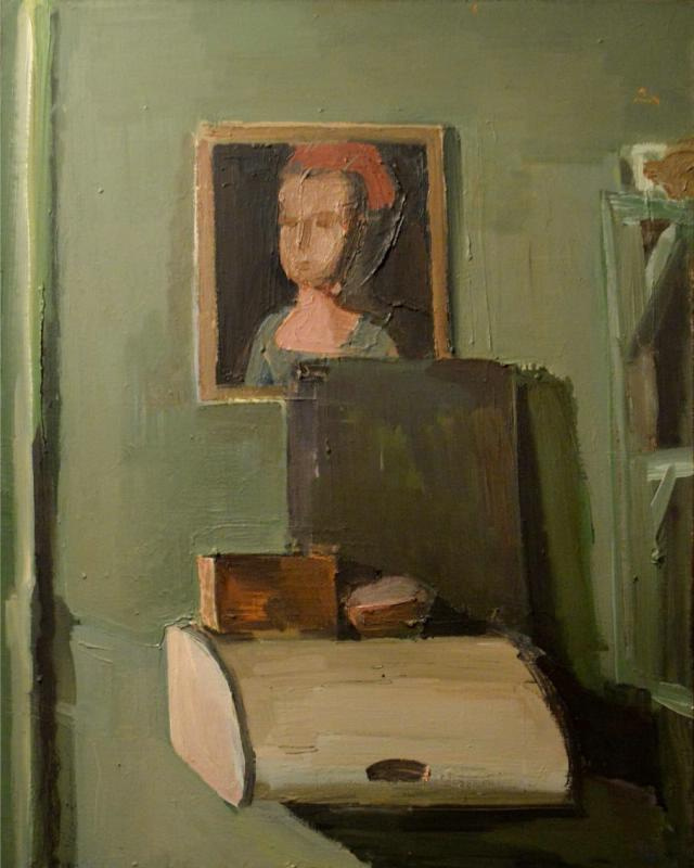 Андрей Игоревич Дубов. Натюрморт на зеленой стене