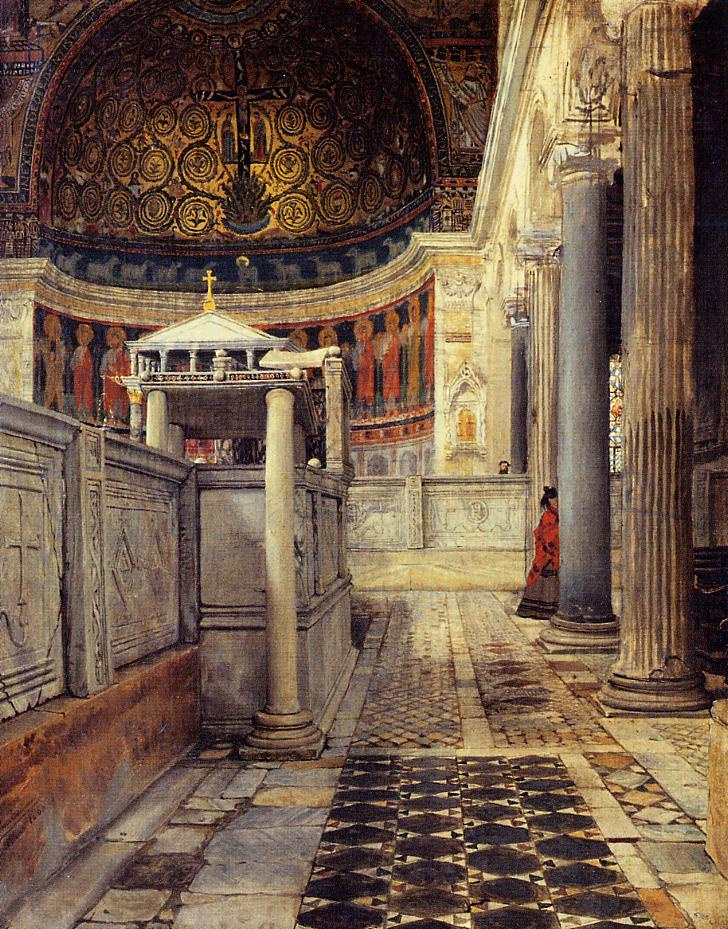 Лоуренс Альма-Тадема. Интерьер Базилики Святого Климента в Риме
