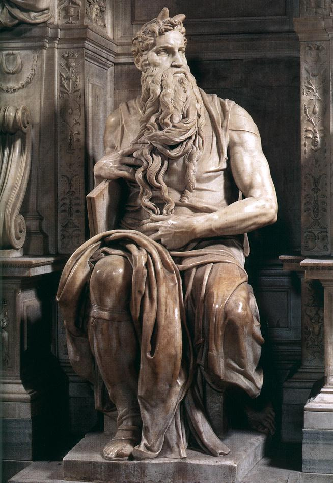 Микеланджело Буонарроти. Гробница папы Юлия II. Моисей (фрагмент)