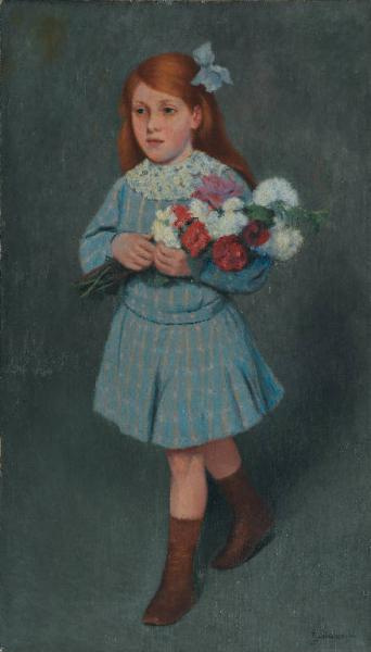 Федерико Дзандоменеги. Девочка с цветами в руках