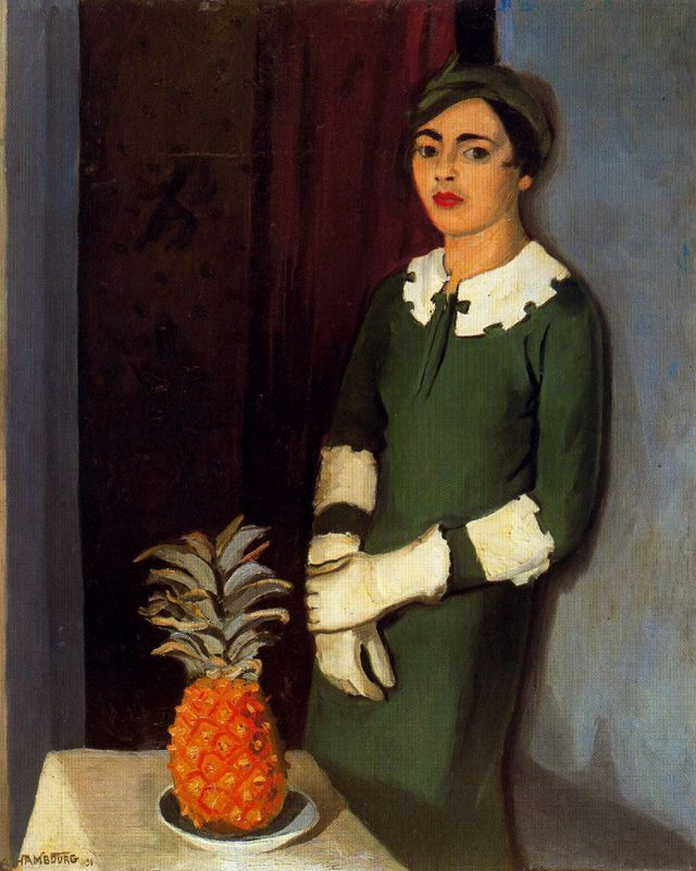 Андре Хамбоург. Женщина с ананасом