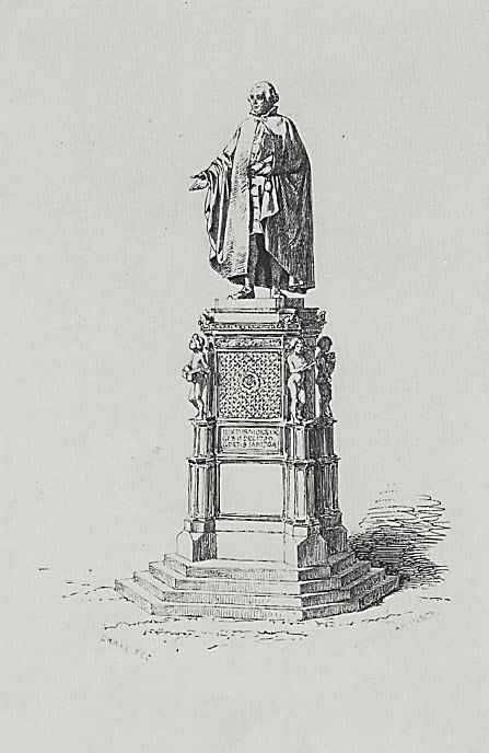 Адольф фон Менцель. Памятник Юстусу Мёзеру работы скульптора Ф.Драке в Оснабрюке