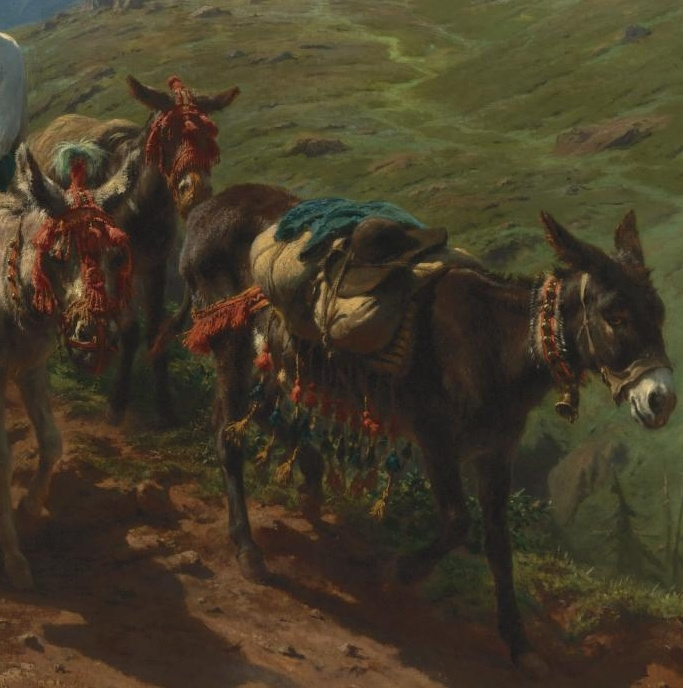Роза Бонёр. Испанские пастухи, пересекающие Пиренеи. Фрагмент