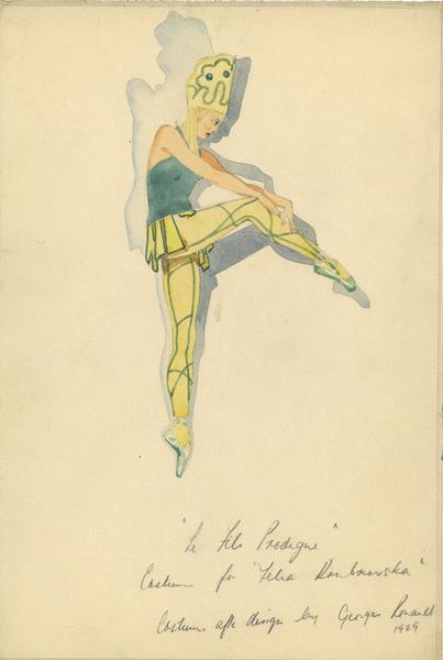 Peter Garst. Ballet Costume Design for The Prodigal Son after Georges Rouault