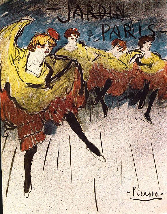 Пабло Пикассо. Эскиз плаката "Jardin de Paris"