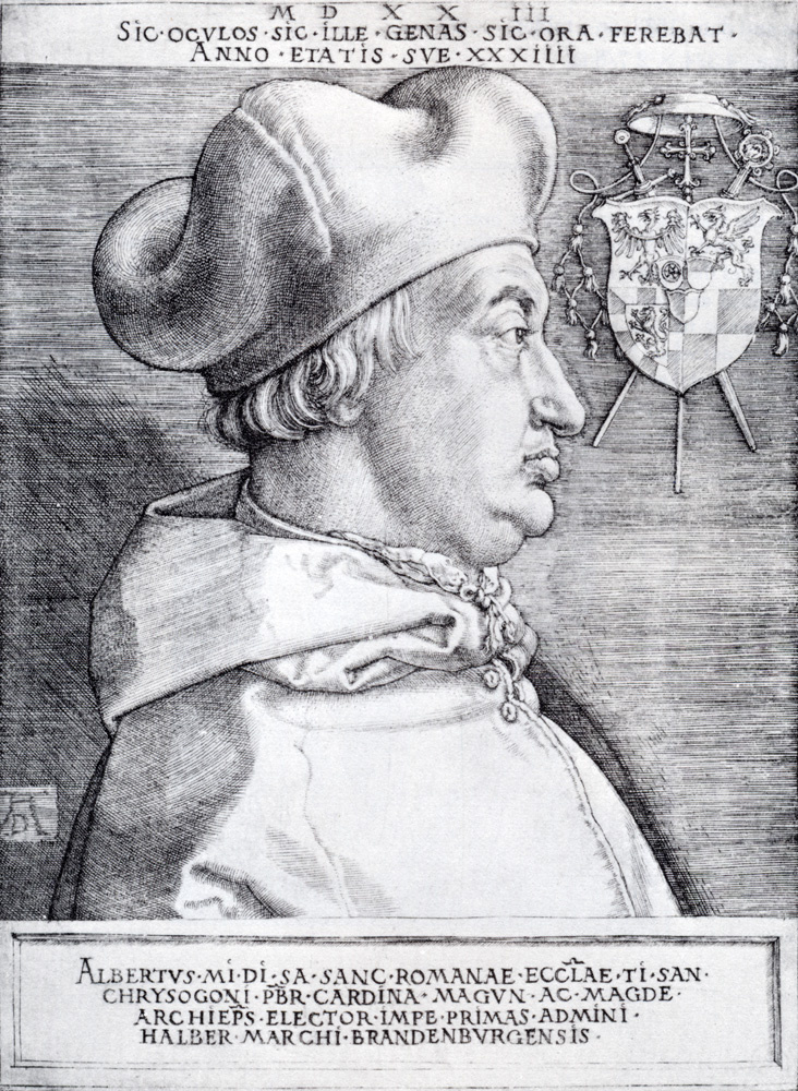 Альбрехт Дюрер. Портрет кардинала Альбрехта Бранденбургского. Большой кардинал