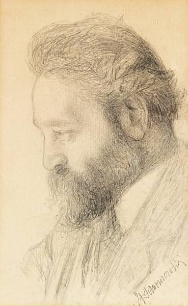Вильгельм Хаммерсхёй. Портрет бородатого мужчины