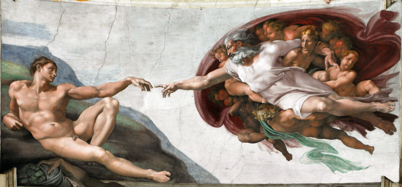 Микеланджело Буонарроти. Сотворение Адама