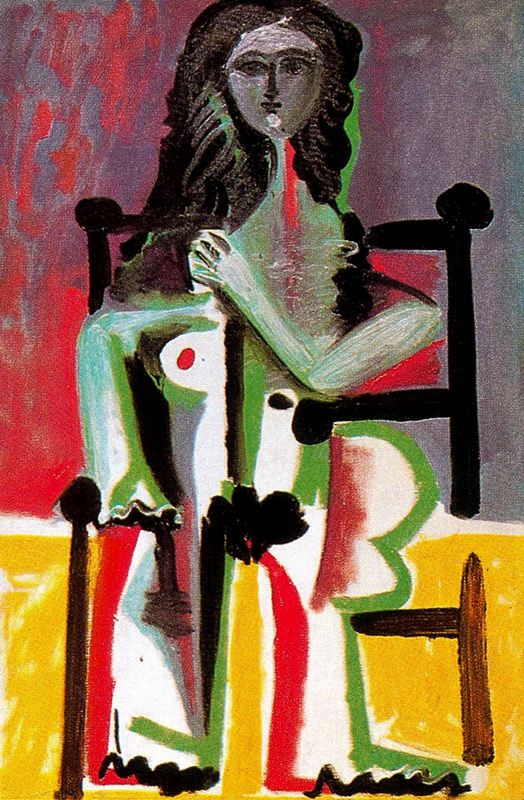 Пабло Пикассо. Обнаженная, сидящая в кресле