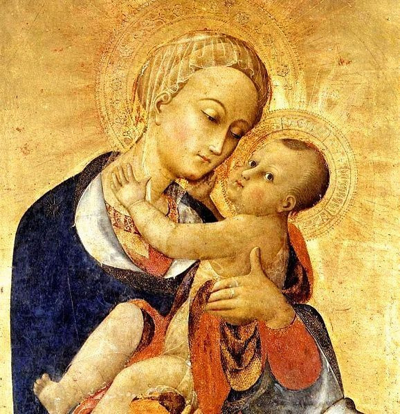 Сассетта. Мадонна с младенцем и четырьмя святыми (фрагмент)