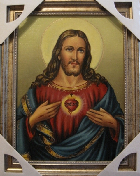 Ядвига Сенько. Сердце Иисуса - икона католическая (холст,масло)