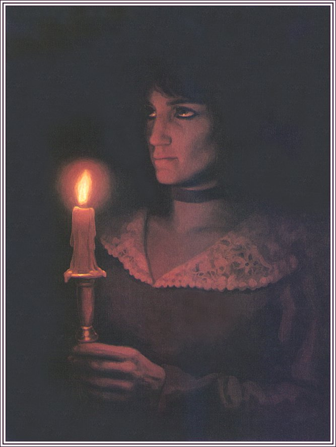 Грег Хильдебрандт. Зажженная свеча в руках