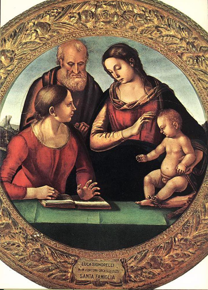 Лука Синьорелли. Мадонна с младенцем и Святой Иосиф