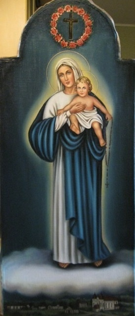 Ядвига Сенько. Дева Мария Святого Розария - икона католическая (холст,масло)