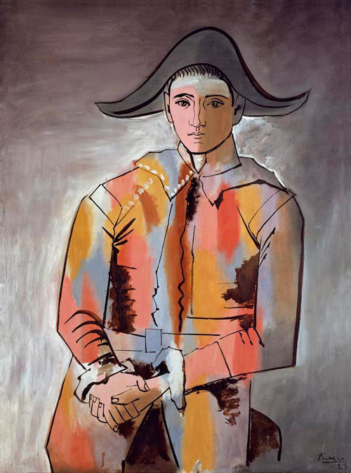 Пабло Пикассо. Арлекин со сложенными руками