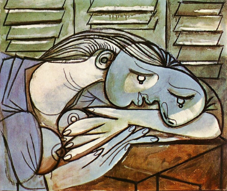 Пабло Пикассо. Спящая на фоне жалюзи