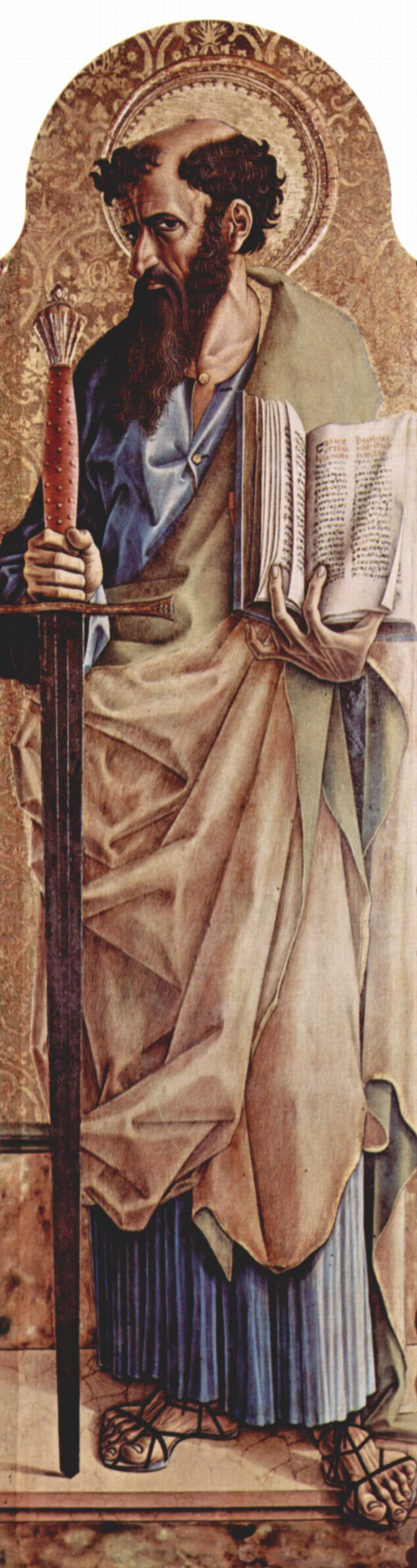 Карло Кривелли. Святой Павел. Центральный алтарь кафедрального собора в Асколи, полиптих, правая створка внешняя сторона