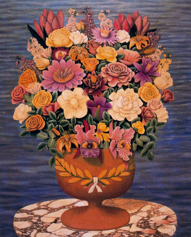 Хигинио Маллебрера. Большой букет цветов