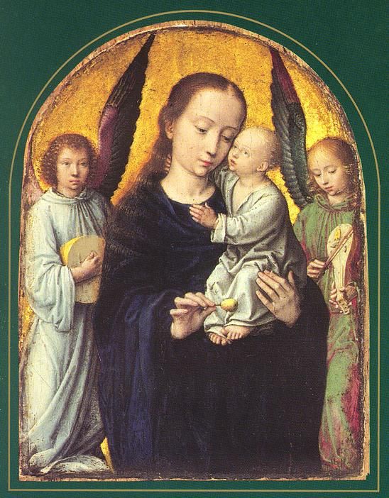 Герард Давид. Мария с младенцем и двумя ангелами