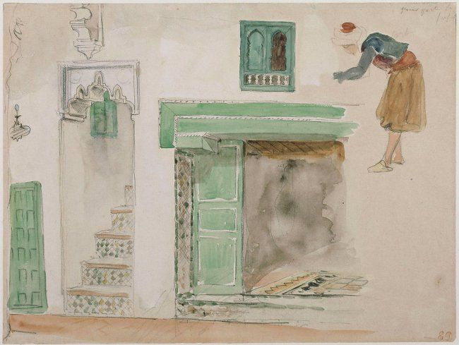 Эжен Делакруа. Двери и окна мавританского дома