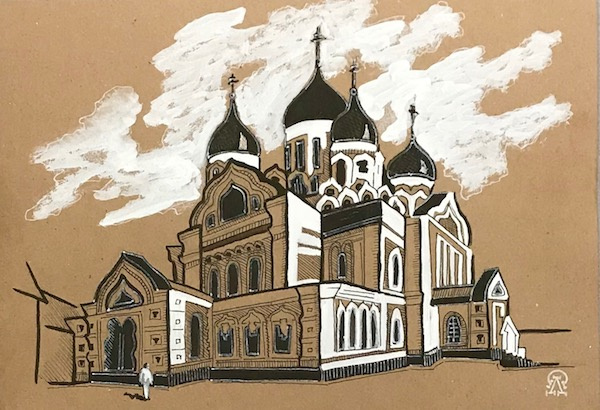 Лариса Луканева. Православный храм. Скетч.