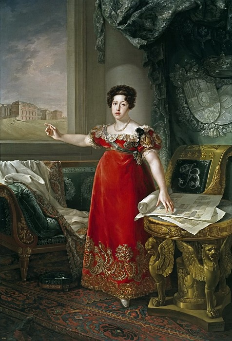 Бернардо Лопес. Портрет Марии Исабель де Браганса, королевы Испании, основательницы музея Прадо
