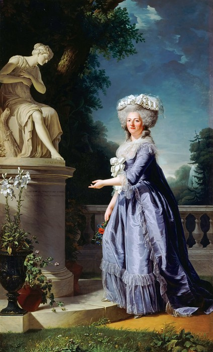Аделаида Лабиль-Гиар. Мария-Тереза-Луиза-Виктория Французская, называемая мадам Виктуар, у статуи Дружелюбия во дворце Бельвё