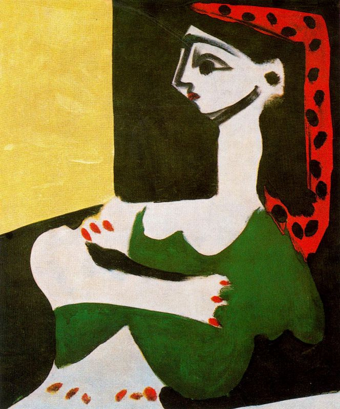 Пабло Пикассо. Портрет Жаклин в профиль 1