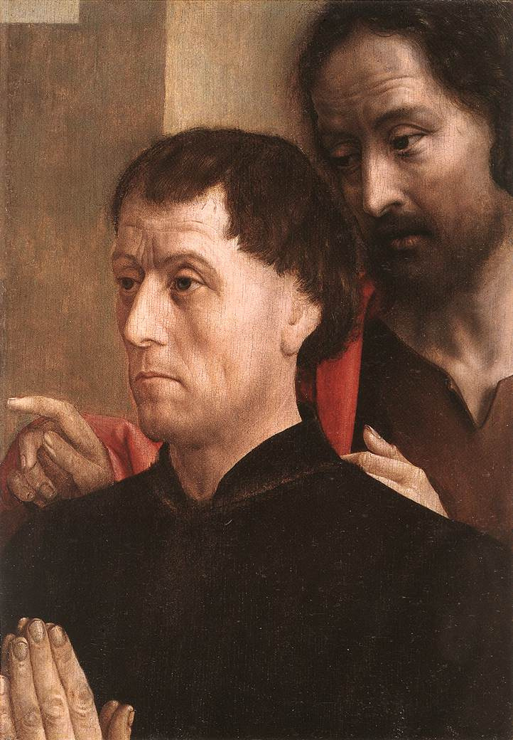 Хуго ван дер Гус. Портрет дарителя с Иоанном Крестителем