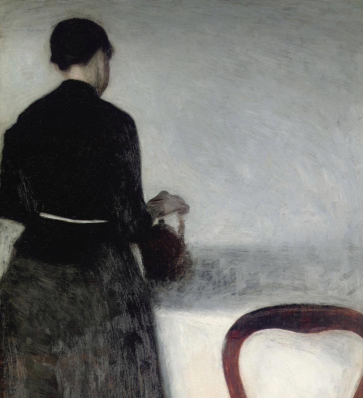 Молодая женщина, наливающая чай (Портрет сестры художника)