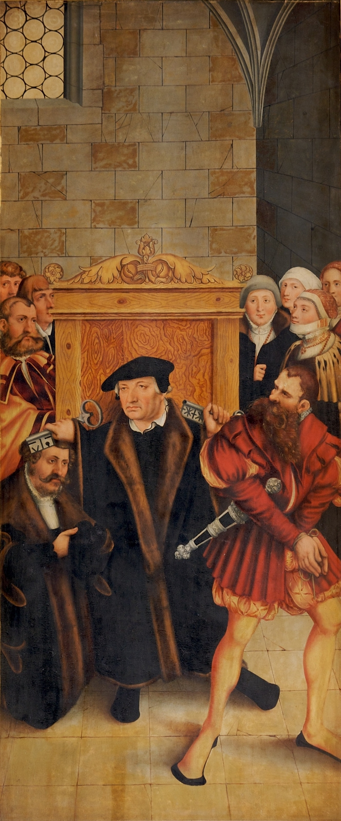 Лукас Кранах Младший 1515-1586. Алтарь. Тайная вечеря. 1530-е Прощение. правая панель