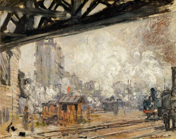 Claude Monet. The Gare Saint-Lazare, outside view