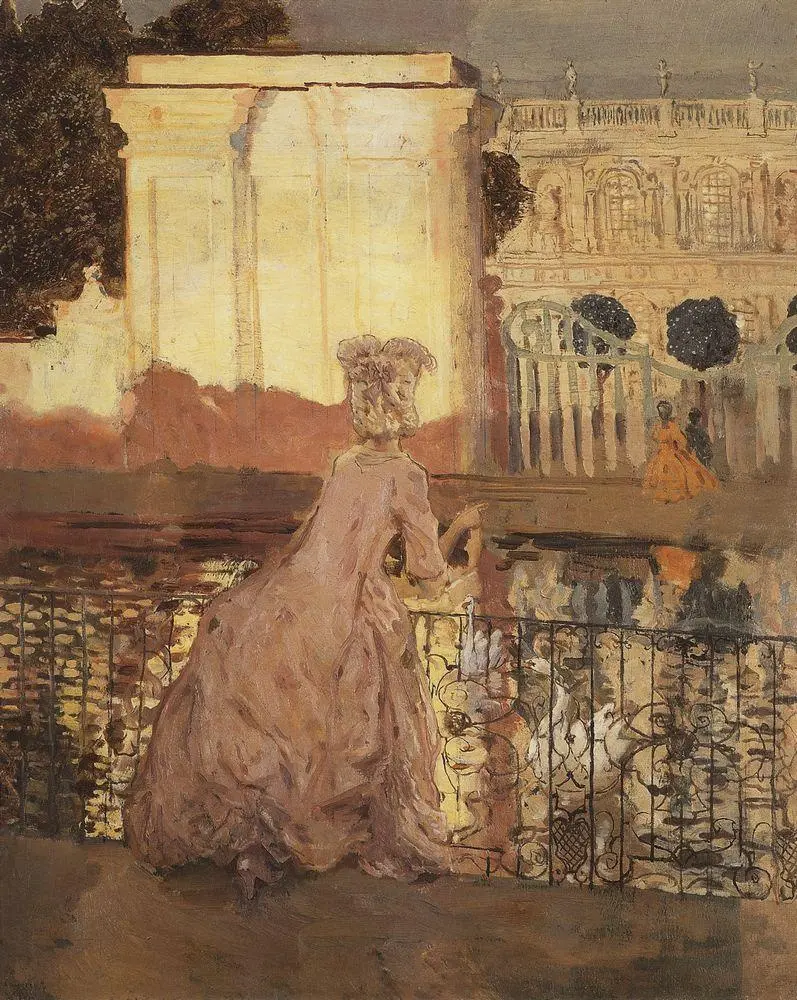 Konstantin Somov, a Lady by a pond, 1896, Tretyakov Gallery, Moscow, Russia.