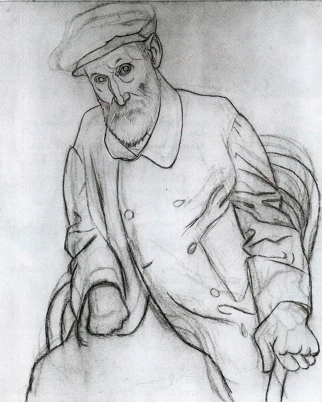 Пабло Пикассо. Портрет Огюста Ренуара