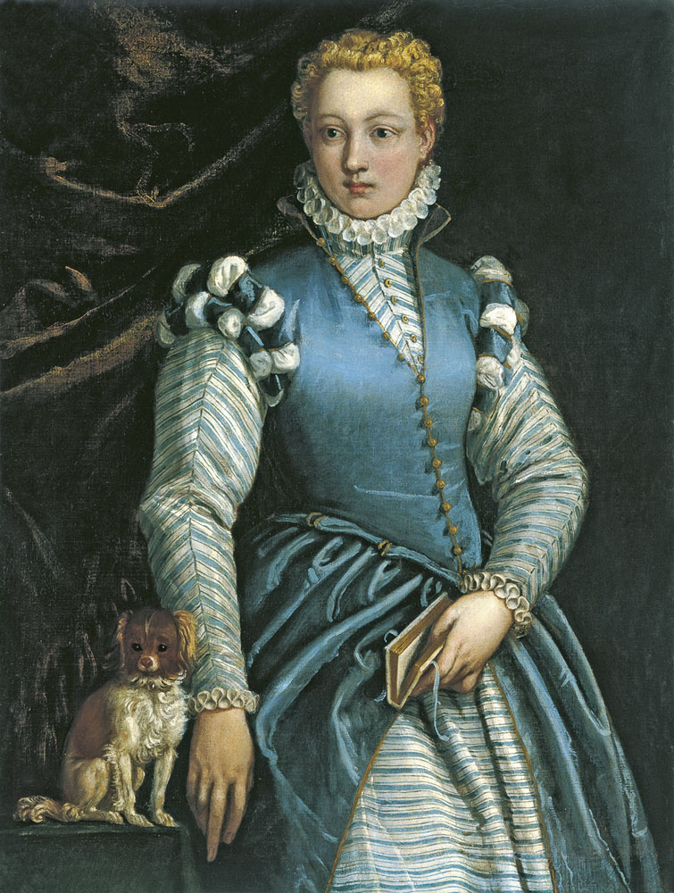 Паоло Веронезе. Портрет женщины с собакой. Изабелла Андреини