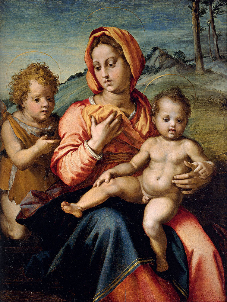 Андреа дель Сарто. Мадонна с младенцем и юным Иоанном