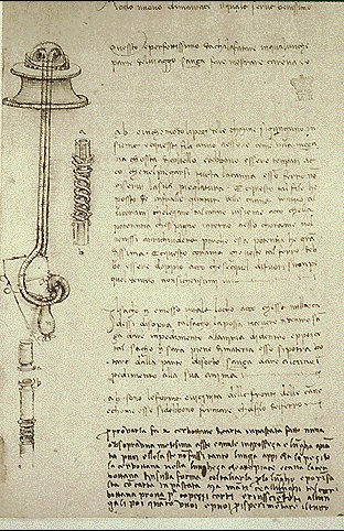 Леонардо да Винчи. Страница из "Кодекса Арунделла"