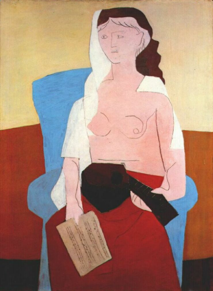 Пабло Пикассо. Женщина с мандолиной