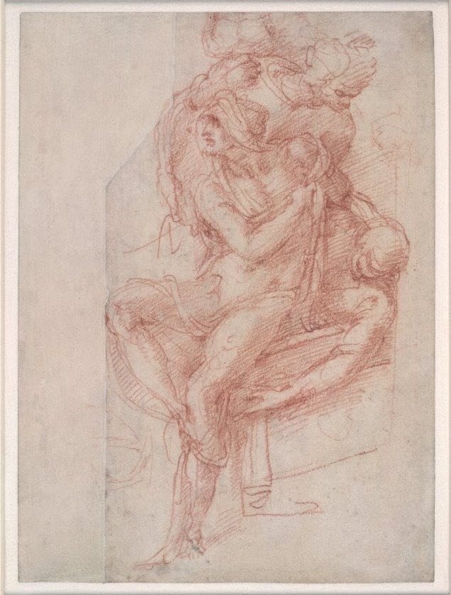 Микеланджело Буонарроти. Эскиз для "Воскрешения Лазаря"