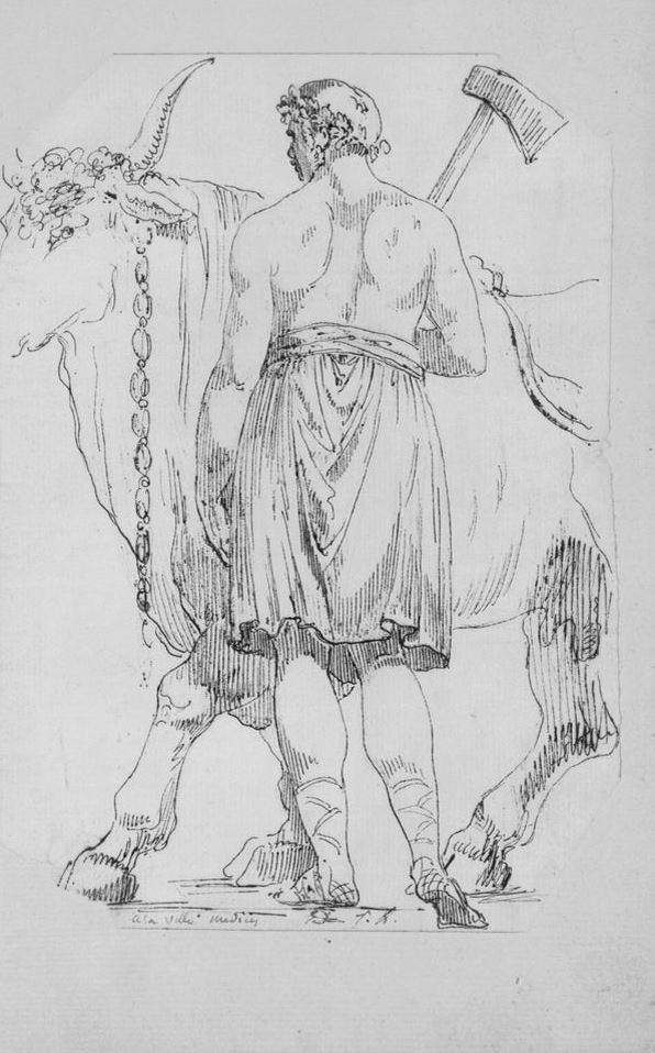 Жак-Луи Давид. Римский палач и жертвенный бык