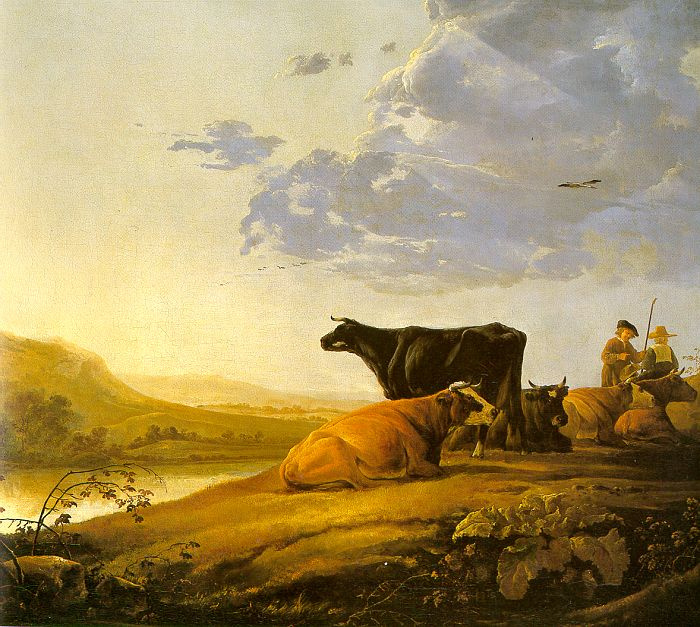 Альберт Якобс Кейп. Молодой пастух с коровами